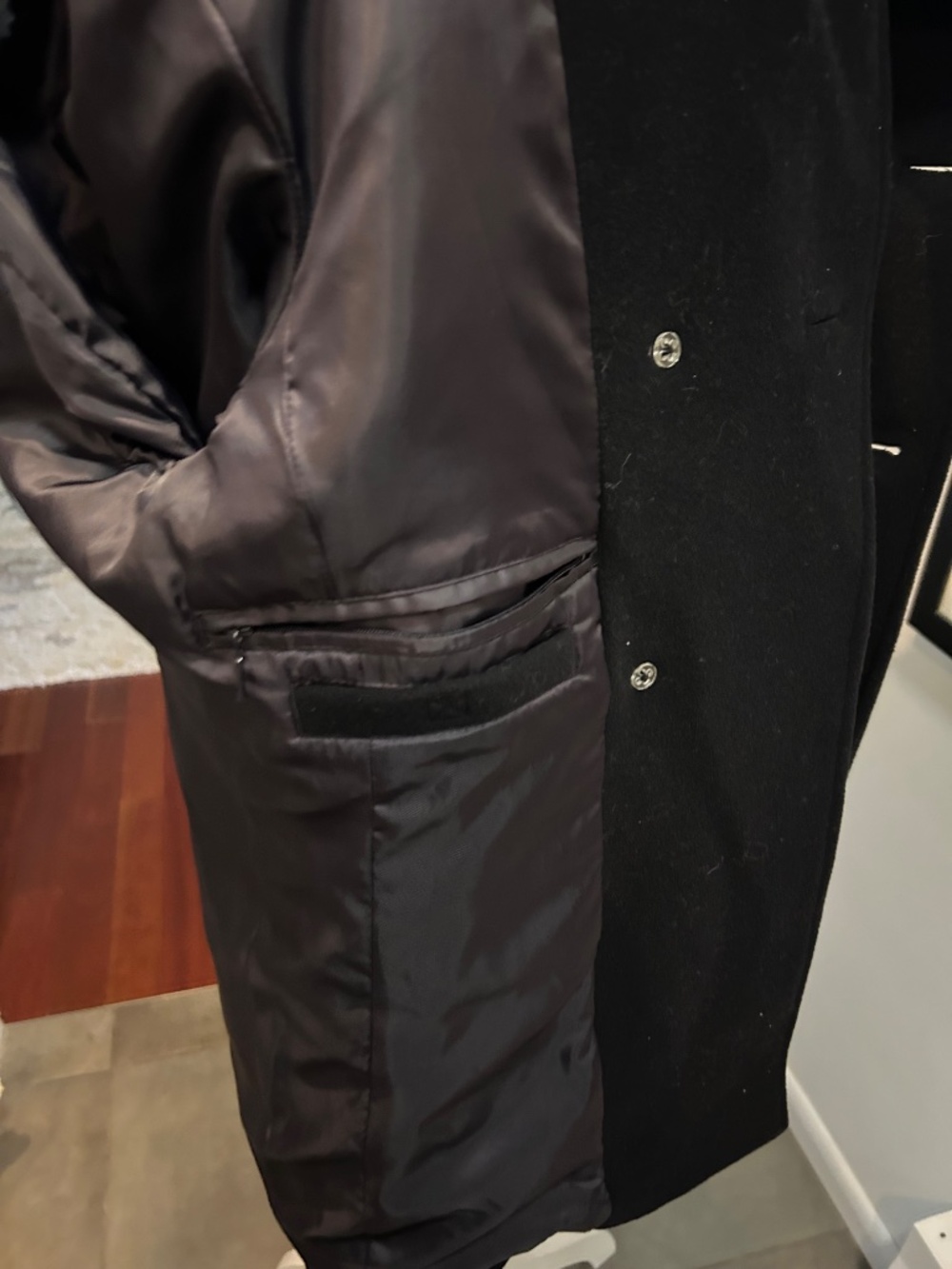Lands end ladies Lea coat black size 12 CLASSIC !!!! - Picture 5 of 6